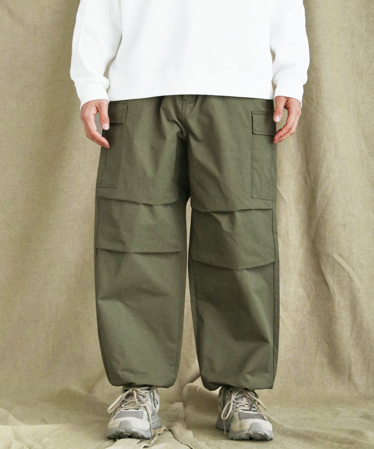 Audience 綿ナイロン高密度ツイル M-65 USARMYカーゴパンツ THE CASUAL｜コットンナイロン高密度ツイルM-65 US ARMYカーゴ