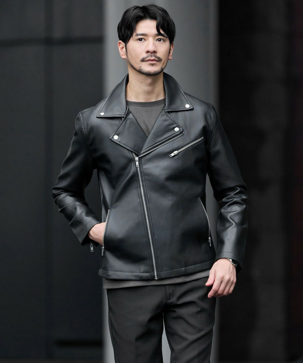  　レザー ライダース ジャケット buy250207_3_sty2.jpg