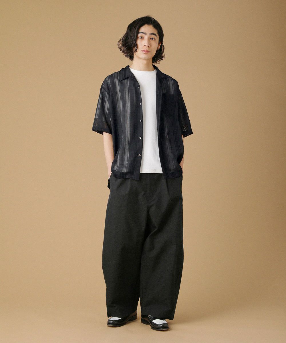 OUUR 長袖シャツ サイズ1 マニッシュ　アクタス　濃紺 津留美オンラインショップ / 綿・丸首長袖シャツ(ネイビー/陰陽