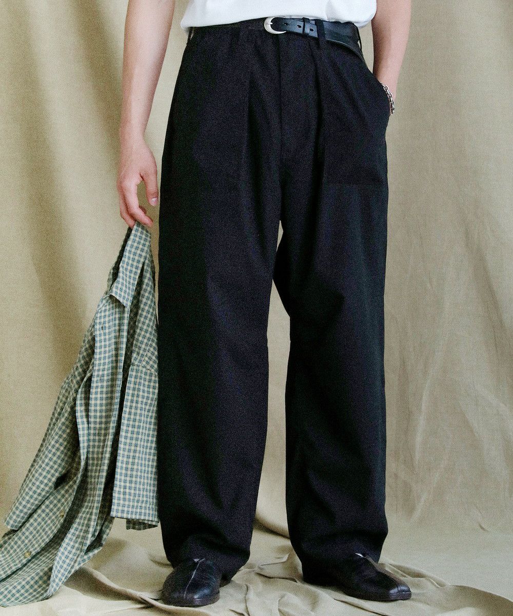 ZUBON×URBS 1Tuck WideTaperedTrouser GREY セール】 ZUBON 2Tuck Wide Trouser （その他パンツ）｜URBAN