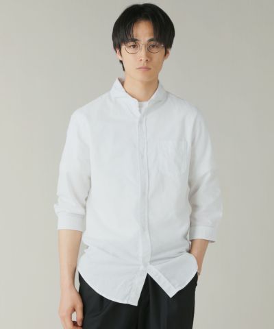 先染め綿麻ストレッチオープンカラー半袖シャツ | 【公式】SPU