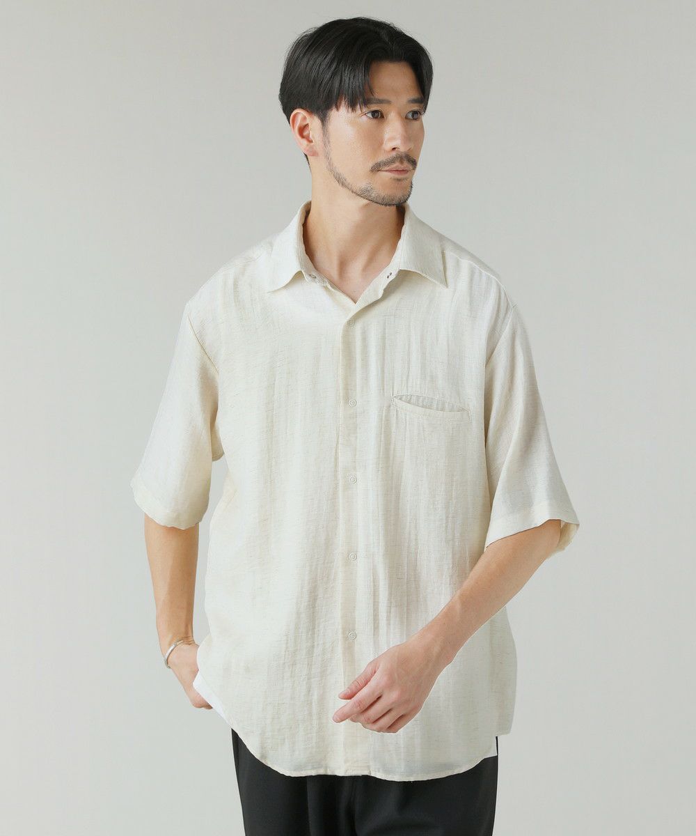 nanamica 半袖シャツ サンセットグレー nanamica - Open Collar S/S Shirt ナナミカ オープンカラー