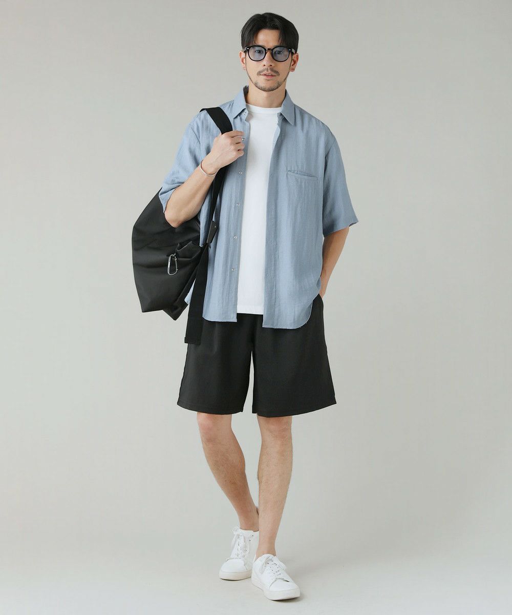 D221683 MHL. リネン混 5分丈 シャツ Cotton Short Sleeve Shirt – La Garçonne