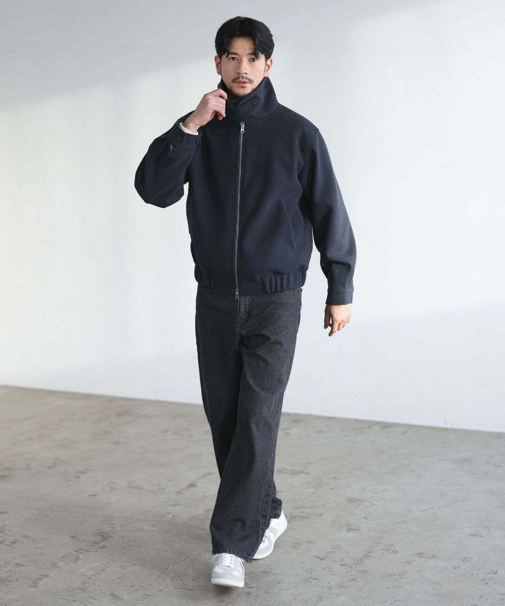 BETOUPE ブルゾン　ショート丈　36サイズ　ネイビー　ダブルジップ メルトンショートダブルジップ2WAYネックブルゾン | 【公式】SPU スプ