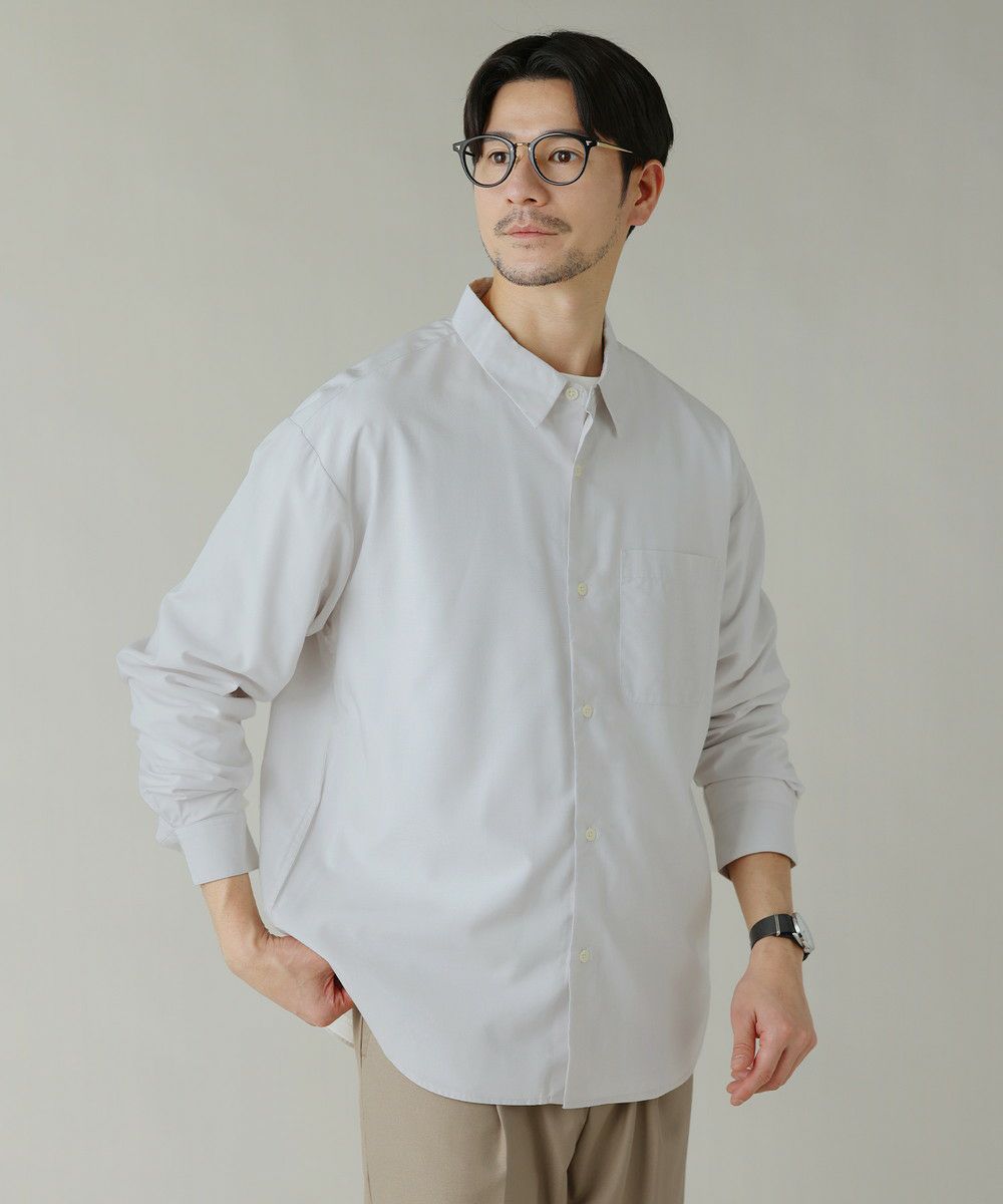 吸水速乾/イージーケア】イージーケアレギュラーカラー長袖シャツ